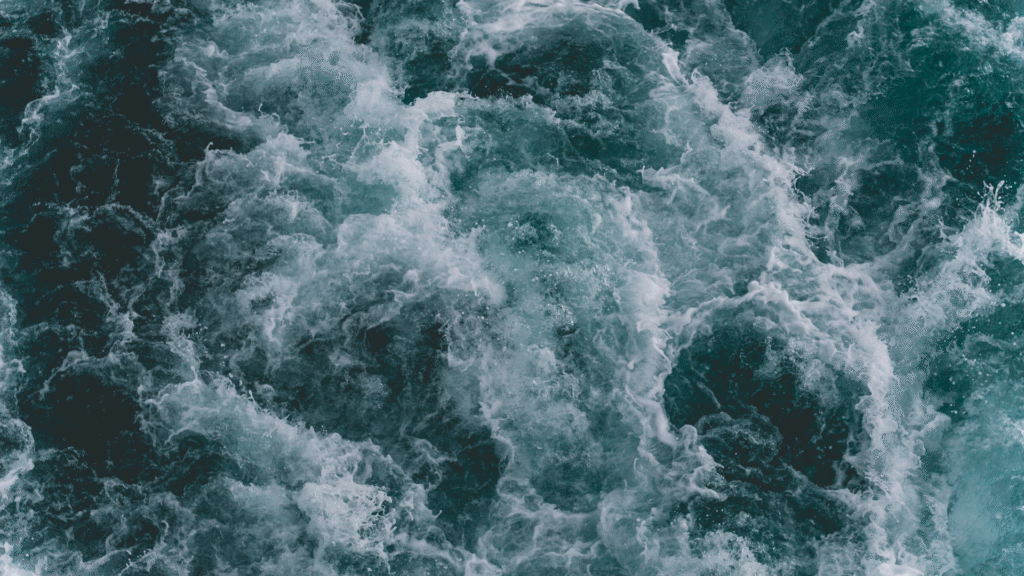 Choppy seas from above